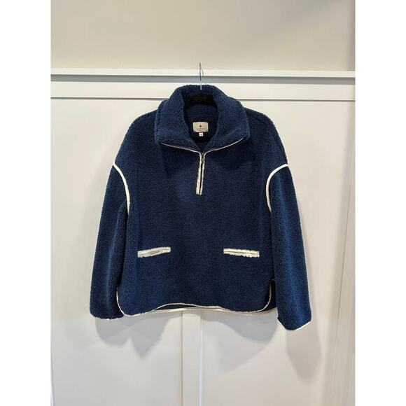 Tuckernuck Rhodes Shearling 1/4 Zip Pullover Fleece Jacket - Picture 1 of 5